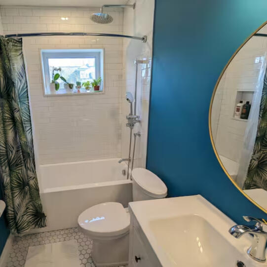 Bathroom with heated floors Bathroom with heated floors